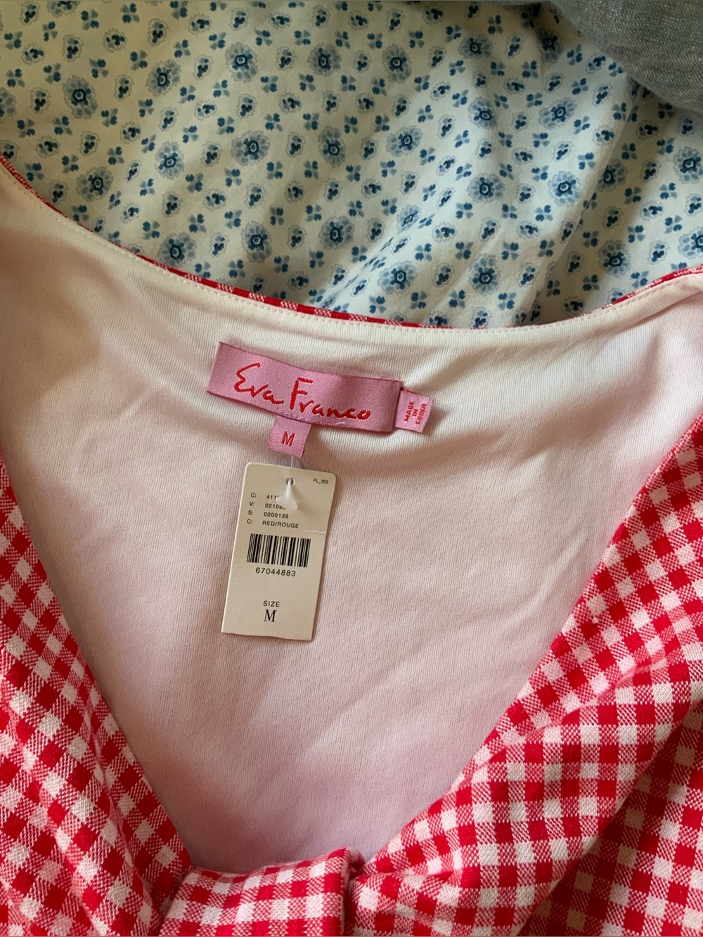 Anthropologie Eva Franco Gingham Top Bow Detail NWT - Picture 3 of 10